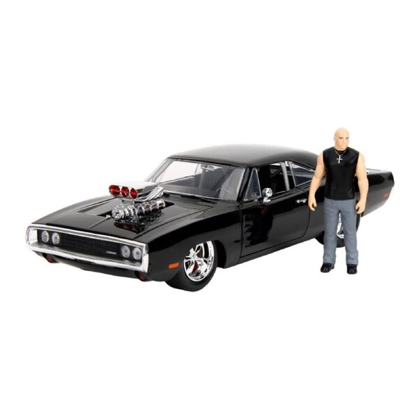 Fast & Furious Dom w/ 1970 Dodge Charger RT 1:24 Scale Die-Cast Vehicle Toy