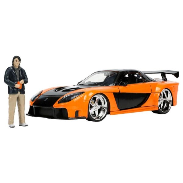 Fast & Furious Tokyo Drift Han w/ 1995 Mazda RX7 1:24 Scale Die-Cast Vehicle Toy