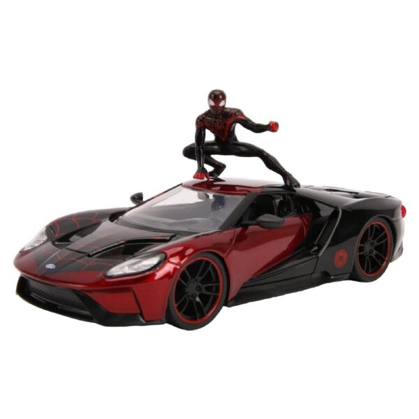 Spider-Man Miles Morales 2017 Ford GT 1:24 Scale Racing Die-Cast Vehicle Toy
