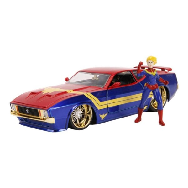 Captain Marvel 1973 Ford Mustang Mach 1 1:24 Scale Die-Cast Vehicle Toy