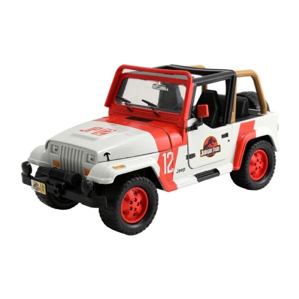 Jurassic World 1992 Jeep Wrangler 1:24 Scale Racing Die-Cast Vehicle Toy