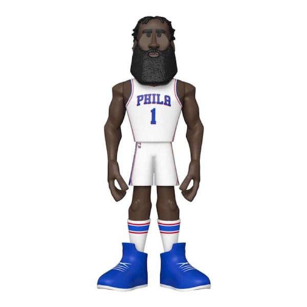 NBA Basketball James Harden 76ers Gold Premium Vinyl Action Figure Toy 12in