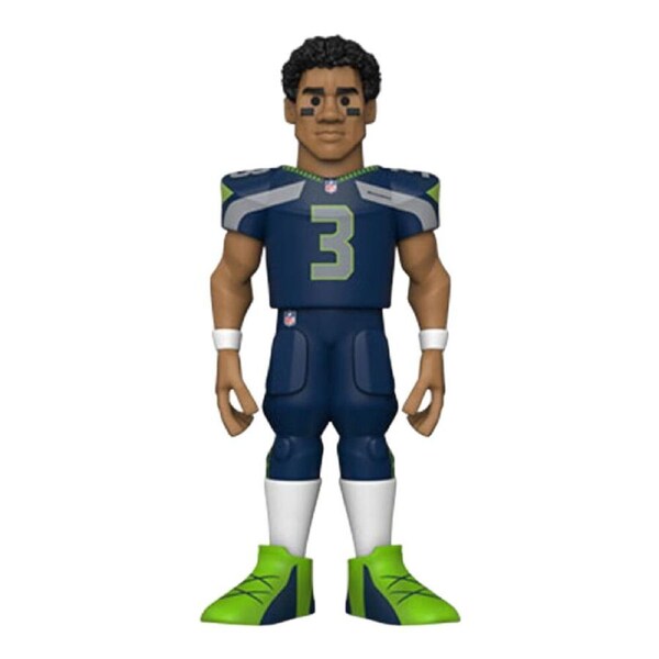 NFL Football Russell Wilson Seahawks Gold Premium Vinyl Action Figure Toy 12in