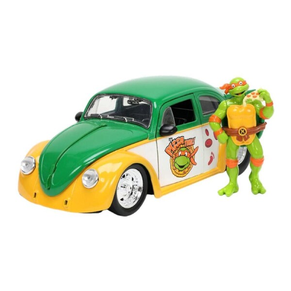Teenage Mutant Ninja Turtles Michelangelo 1959 VW Beetle 1:24 Scale Die-Cast Toy