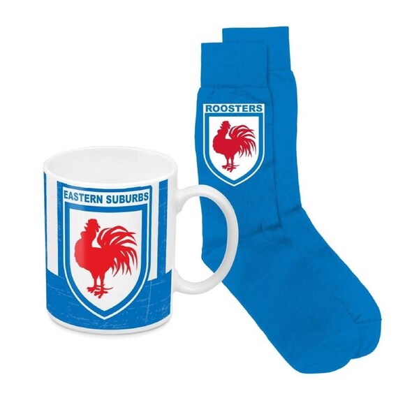 NRL Heritage Coffee Mug & Sock Pack - Sydney Roosters - Gift Boxed