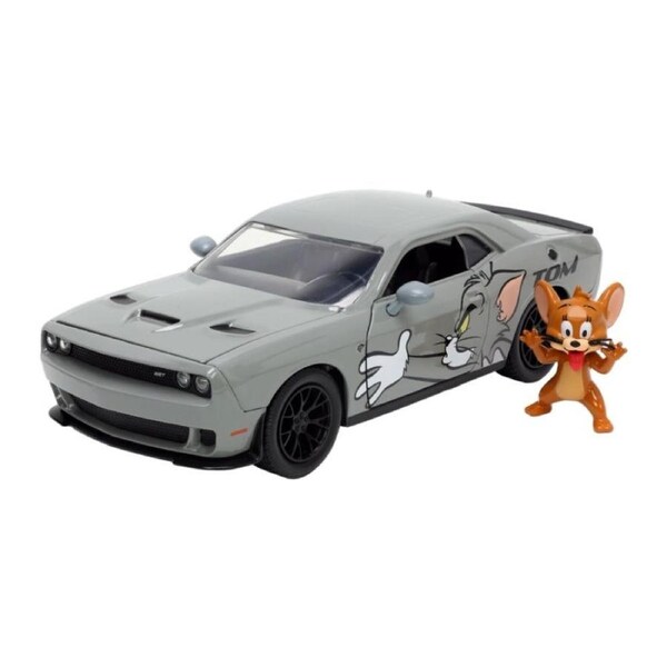 Tom & Jerry 2015 Dodge Challenger Hellcat w/ Jerry Figure Kids/Adult Car Toy