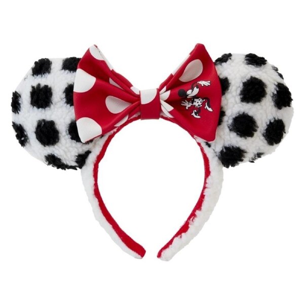 Disney Minnie Rocks The Dots Sherpa Headband Kids/Girls Fun Head Accessory