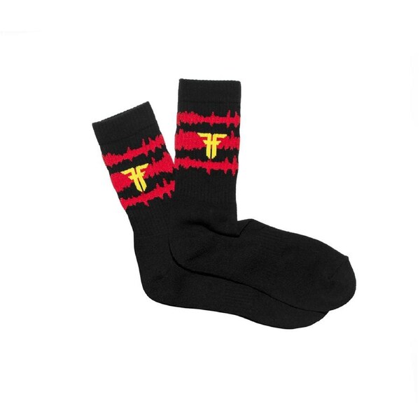 Fallen Footwear Static Padded Heel and Toe Sock - Black / Red