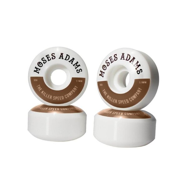 4PK Killer Speed Co Pro Moses Adams - Motto 99A 52Mm Skateboard Wheels - White
