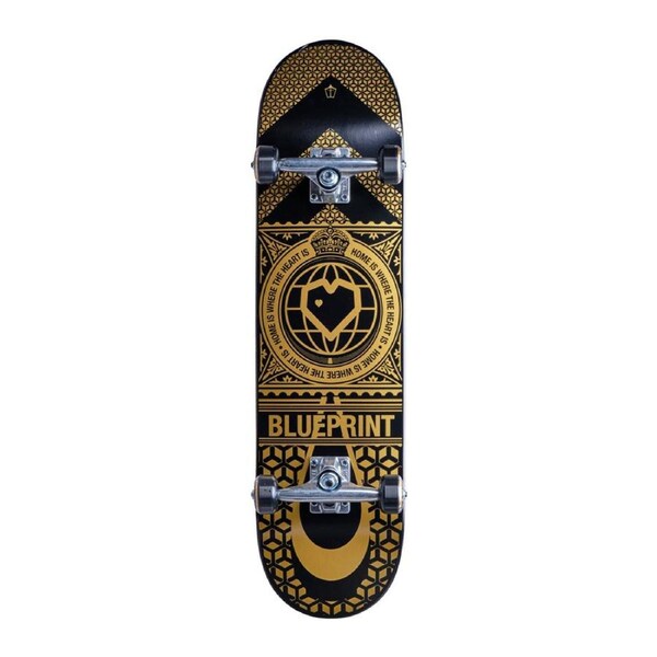Blue Print Blueprint Home Heart Complete Skateboard 8.125 - Black/Gold