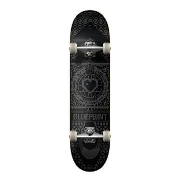 Blue Print Blueprint Home Heart Complete Skateboard Black/Black 8.25 - Black