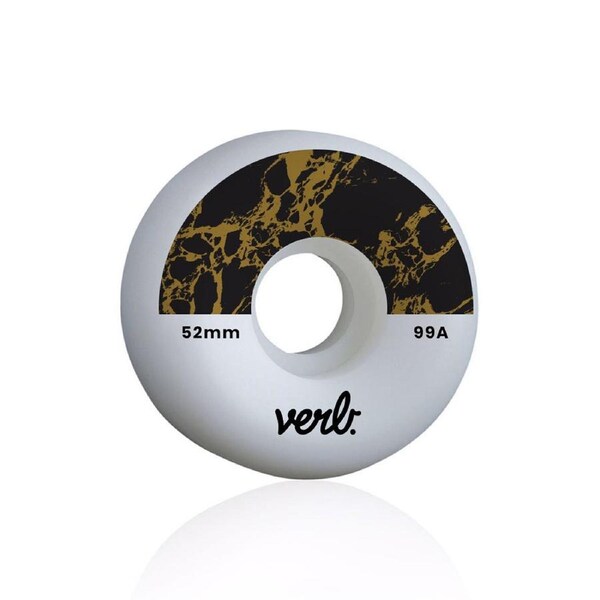 Verb Skateboard Wheels Wide Cut Marble Dip Black 99A Durometer 52x32 mm - Black