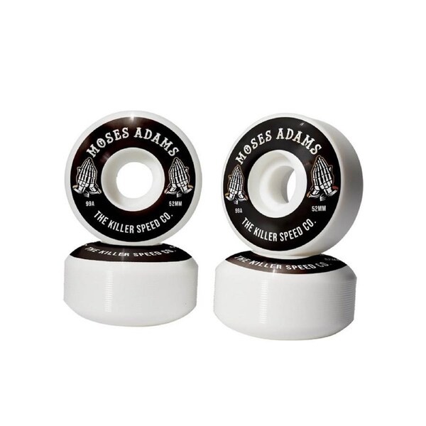 4PK Killer Speed Co Pro Moses Adams Family 99A 52Mm Skateboard Wheels - White