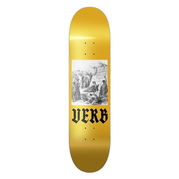 Verb Skateboard Deck Logo Biblical Stoned Pro Premium Durable 8.375 - Yellow
