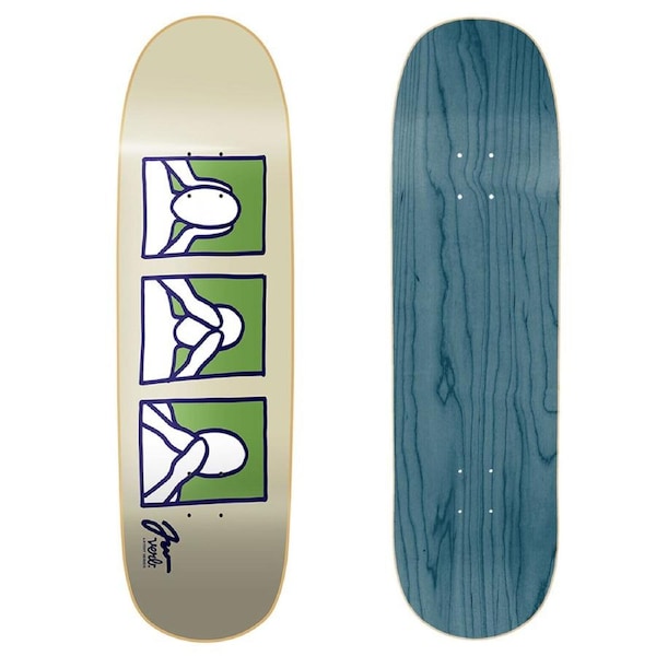 Verb Skateboard Deck Artist Series Jeremy Wray Hear See Speak 8.86 - Beige/Grey