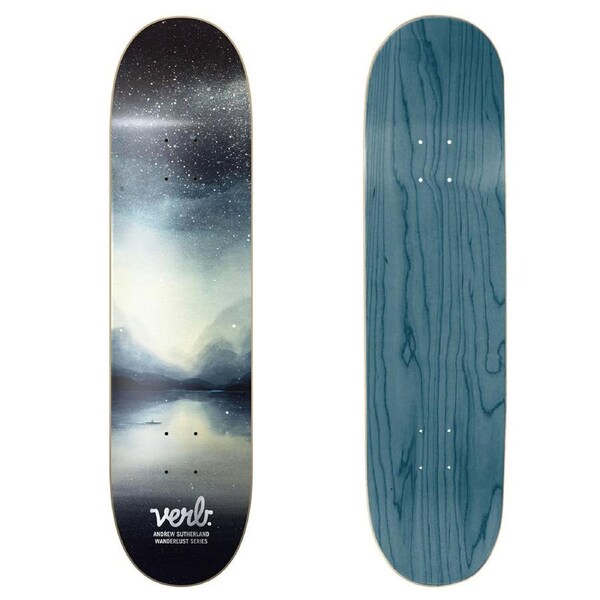 Verb Skateboard Deck Artist Series Andrew Sutherland Night 8.325 - Black/White