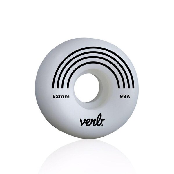 Verb Skateboard Wheels Reverb 99A Durometer Shrink Wrapped 52 Mm - Black