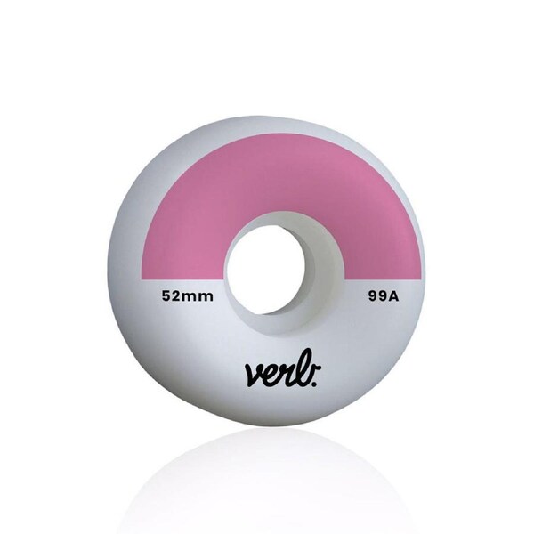 Verb Skateboard Wheels Classic Cut Dip 99A Durometer 52x32 mm - Pink