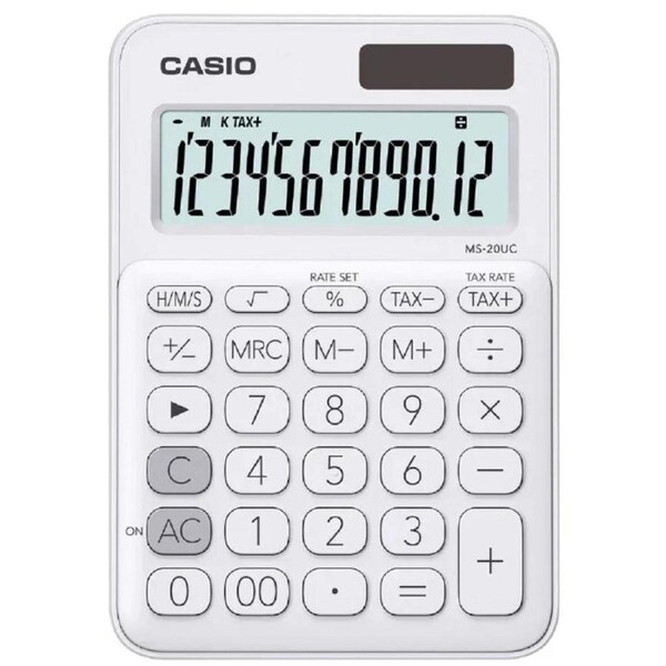 Casio MS20UCWE Desk Calculator 12 Digit White