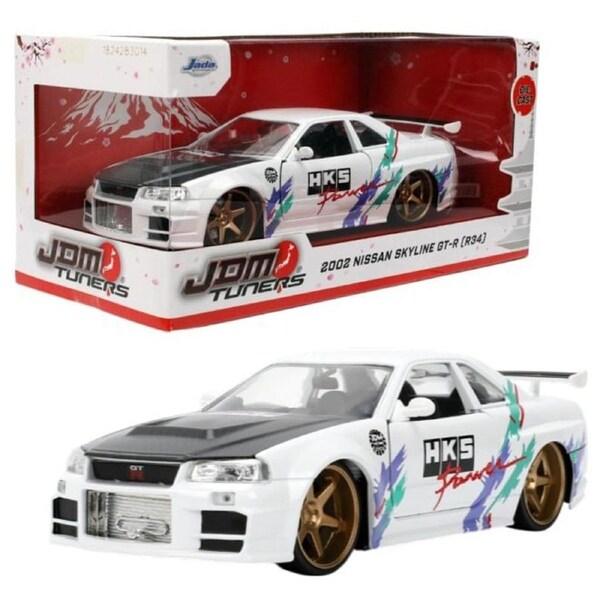 JDM Tuners 2002 Nissan Skyline GTR R34 (HKS Power) 1:24 Scale Diecast Vehicle