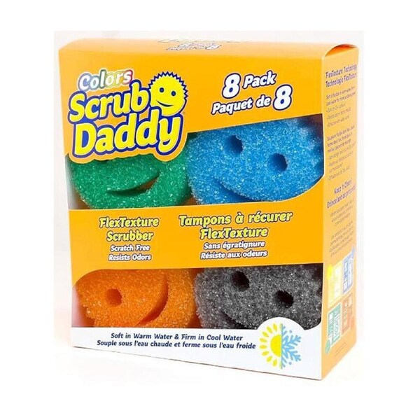 8pc Scrub Daddy Multi-Pack Sponge Scrubber Household Kitchen Cleaning Tools