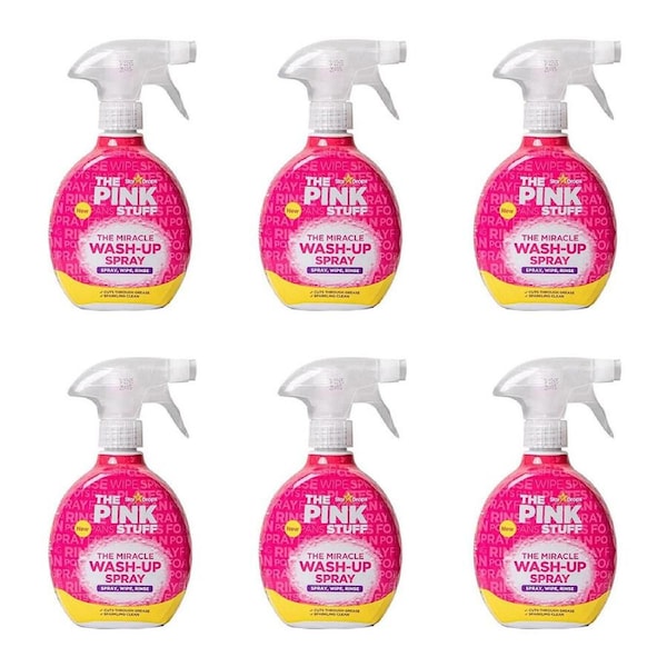 6PK The Pink Stuff WashUp Spray Dishwashing Liquid Grease Remover Cleaner 500ml