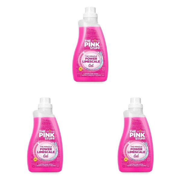 3PK The Pink Stuff Power Limescale Gel Cleaner Bathroom Descaler Hard Water 1L