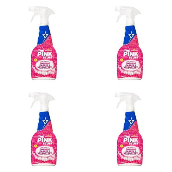 4PK The Pink Stuff Foaming Carpet Cleaner Stain Remover Fabric Odor 500ml