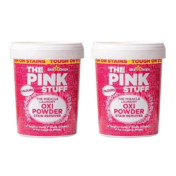 2PK The Pink Stuff Stain Remover Colour Safe Fabric Laundry Solution 1kg