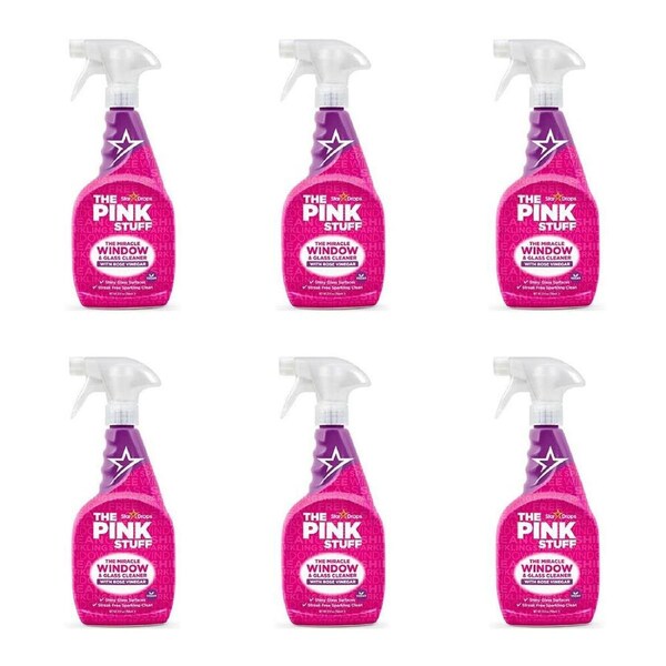 6PK The Pink Stuff Window Cleaner Glass Cleaner Streak-Free Surface Spray 750ml
