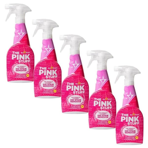 5PK The Pink Stuff Oxi Stain Remover Spray Fabric Laundry Stain Remover 500ml