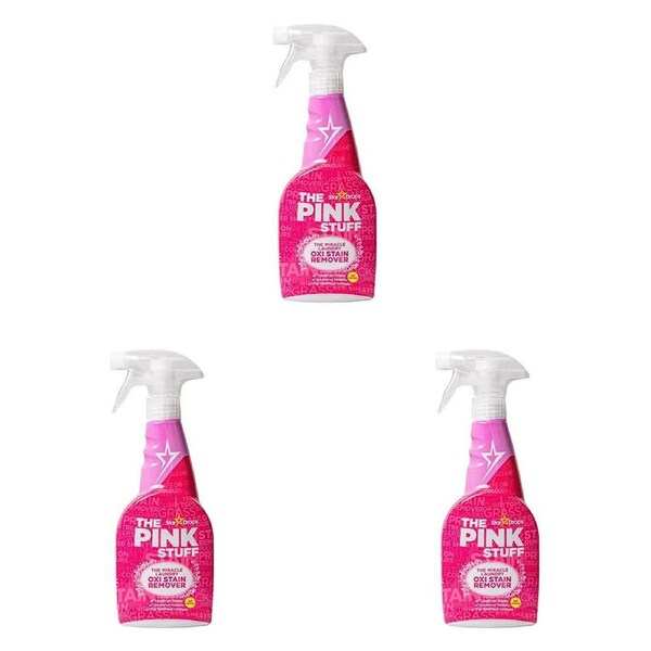 3PK The Pink Stuff Oxi Stain Remover Spray Fabric Laundry Stain Remover 500ml