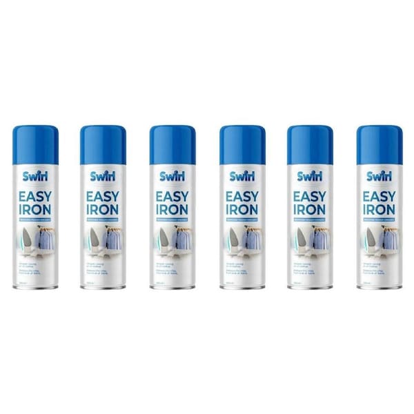 6PK Swirl Easy Iron Fabric Spray Wrinkle Release Freshener Clothes Care 300ml