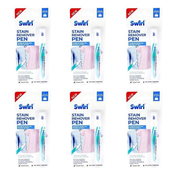 6PK Swirl Stain Remover Pen Fabric Spot Cleaner Stain Treatment Portable Travel