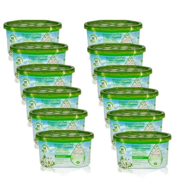 12PK Air Fusion Moisture Absorber Odour Eliminator Air Freshener 189g Jasmine