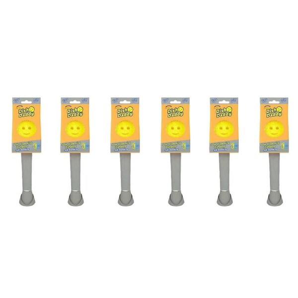 6PK Scrub Daddy Dish Daddy Silver Sponge Holder Kitchen Counter Sink Storage