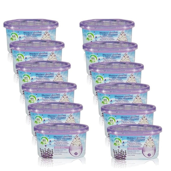 12PK Fusion Moisture Absorber Odor Eliminator Air 189g Lavender Vanilla