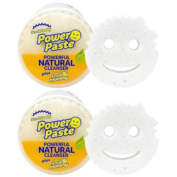 2PK Scrub Daddy Power Paste Heavy Duty Cleaning Paste w/ Scrub Scrubber Kit