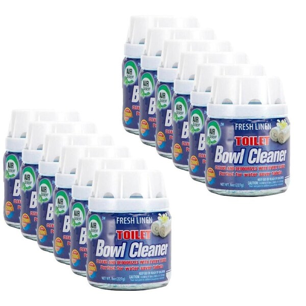 12PK Air Fusion Toilet Bowl Cleaner Bathroom Odour Eliminator 227g Fresh Linen
