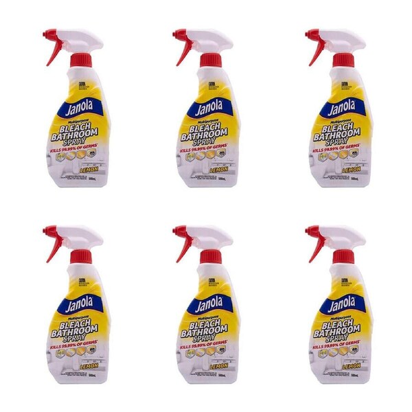 6PK Janola Multipurpose Bleach Bathroom Spray Mould & Mildew Remover 500ml Lemon