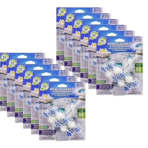 12x 2pc Fusion Toilet Bowl Cleaner & Air Freshener Odour Eliminator Fresh Linen