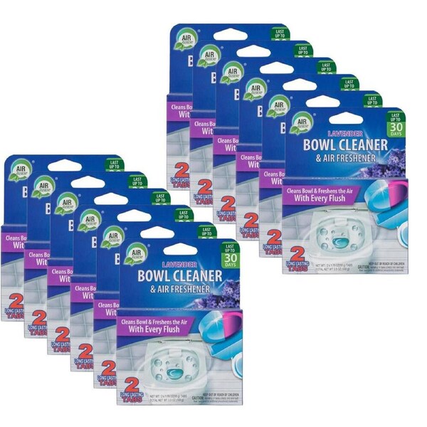 12x 2pc Air Fusion Toilet Bowl Cleaner & Air Freshener Odour Eliminator Lavender