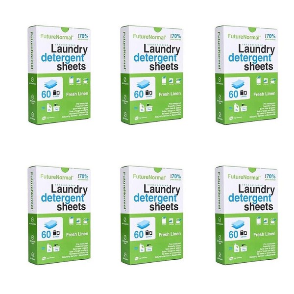 6x 60pc Future Normal Laundry Detergent Sheets Laundry Washing Fresh Linen