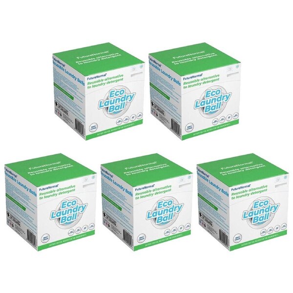 5PK Future Normal 300+ Washes Eco Detergent-Free Laundry Washing Ball Reusable