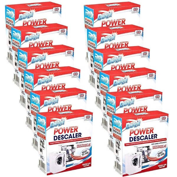12PK Duzzit Descaler Powder Dishwasher Descaler Limescale Remover Cleaner 80g