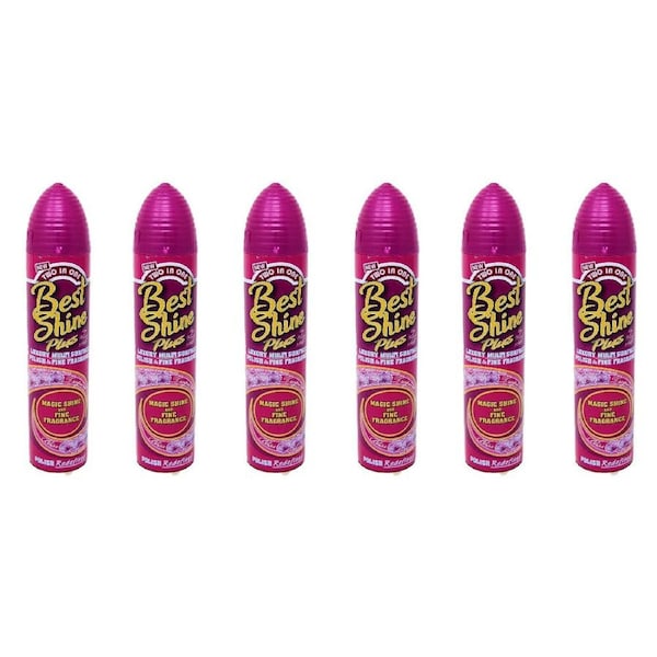 6PK Two in One Best Shine Plus Polish Multi-Surface Shine Protector Spray 300ml