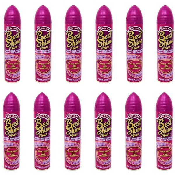 12PK Two in One Best Shine Plus Polish Multi-Surface Shine Protector Spray 300ml