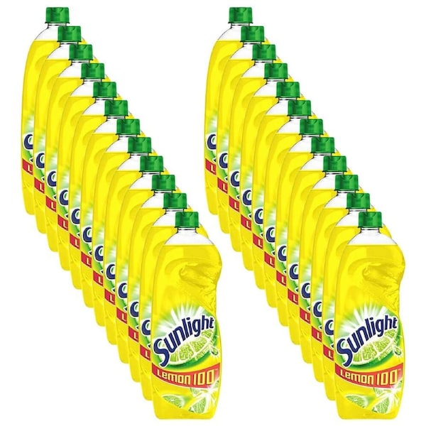 24PK Sunlight Dishwash Lemon Scented Dishwashing Liquid Kitchen Cleaner 400ml