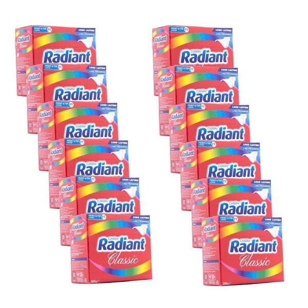 12PK Radiant Classic Washing Powder Top & Front Loaders Detergent Soap 500g