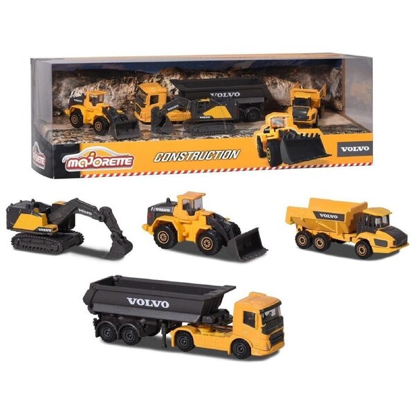 Majorette Volvo Construction 4 Piece Gift Pack